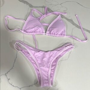 Pink and white Hollister bikini